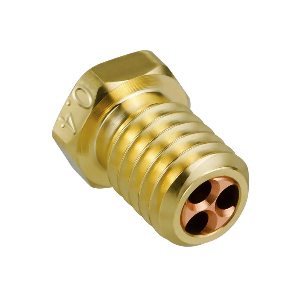 3D-Drucker-Düse E3D V6 Clone CHT-Düse M6 Hoher Durchfluss aus Kupfer für 1,75 mm Filament Messing-Kupfer-Druckkopf 0,4 mm 0,6 mm 0,8 mm