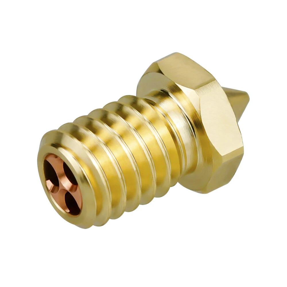 3D-Drucker-Düse E3D V6 Clone CHT-Düse M6 Hoher Durchfluss aus Kupfer für 1,75 mm Filament Messing-Kupfer-Druckkopf 0,4 mm 0,6 mm 0,8 mm