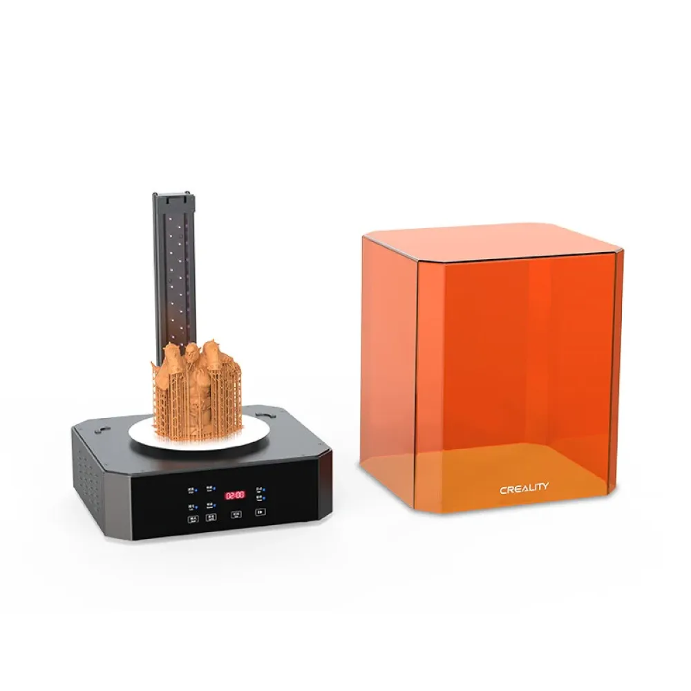 Creality 3D® UW-02 Wasch-/Härtungsmaschine mit 10,1-Zoll-Großbildschirm/2 Arbeitsmodi/360°-Rundumhärtung/integrierte automatische Reinigung für SLA 3D-Drucker