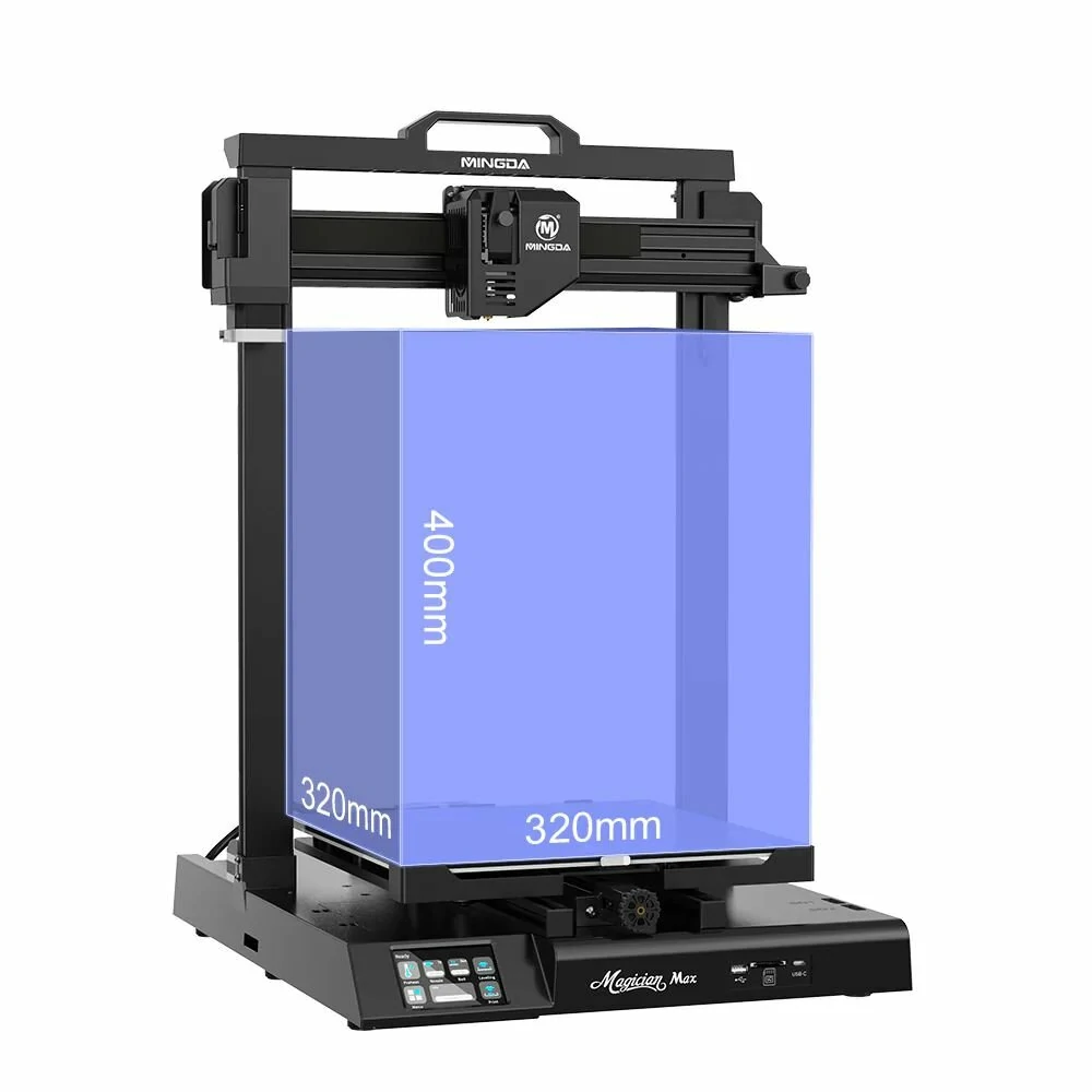 MINDGA Magician Max 3D Drucker mit einer Druckgröße von 320*320*400 mm mit automatischer Nivellierung / Doppelnut Extruder