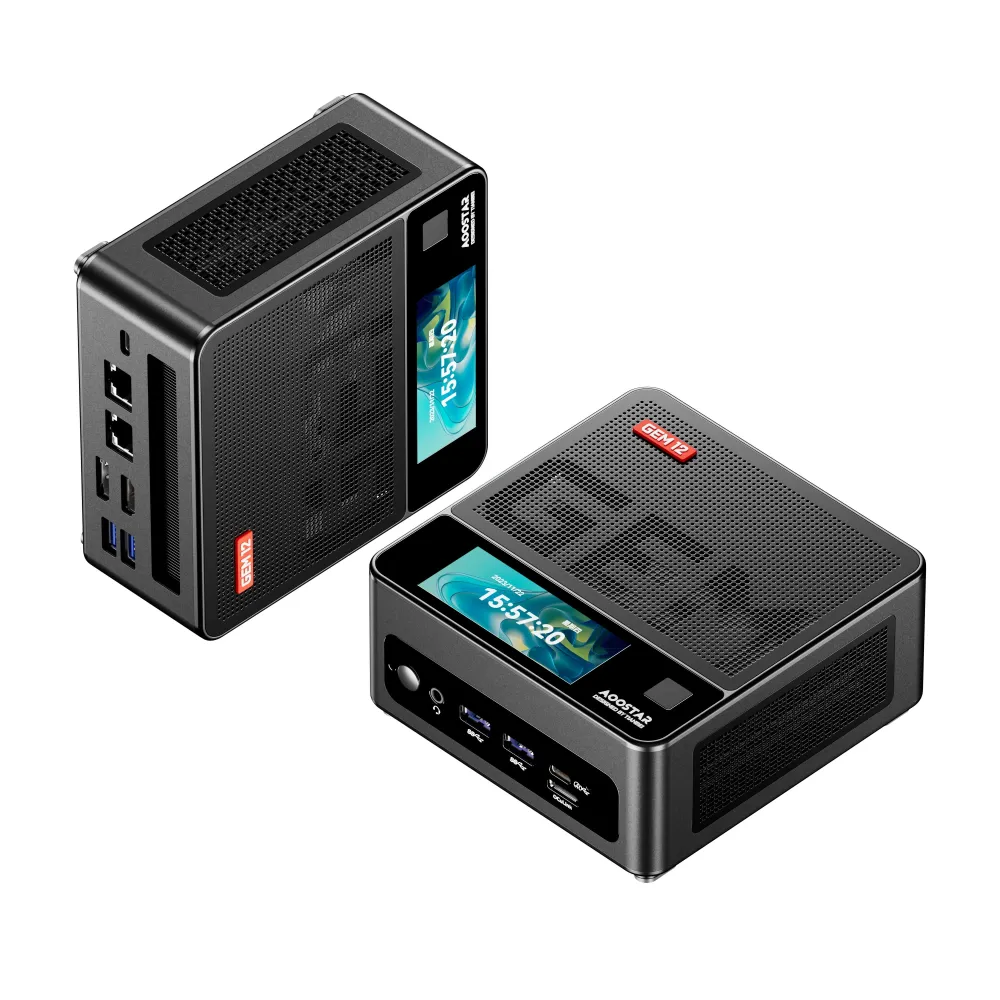 AOOSTAR GEM12 PRO Mini-PC mit Fingerabdruckentsperrung am Bildschirm AMD Ryzen 7 7840HS/8845HS 8 Kerne 16 Threads 32 GB DDR5 RAM 1 TB SSD 4K Quad-Bildausgang WIFI6 BT5.2 HD USB4 Typ-C Doppel 2.5G LAN Mini-Computer Desktop-PC AOOSTAR GEM12 PRO Mini-PC mit Fingerabdruckentsperrung am Bildschirm AMD Ryzen 7 7840HS/8845HS 8 Kerne 16 Threads 32 GB DDR5 RAM 1 TB SSD 4K Quad-Bildausgang WIFI6 BT5.2 HD USB4 Typ-C Doppel 2.5G LAN Mini-Computer Desktop-PC