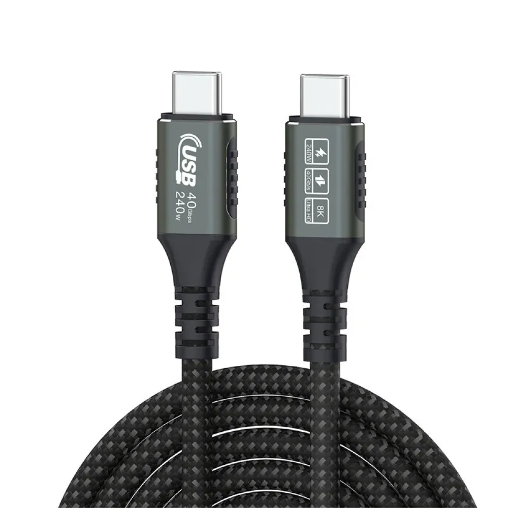 Bakeey USB4 Kabel 40Gbps PD240W Thunderbolt4 8K@60Hz Typ-C Schnellladekabel Thunderbolt3 Typ-C zu C Datenübertragungskabel für eGPU