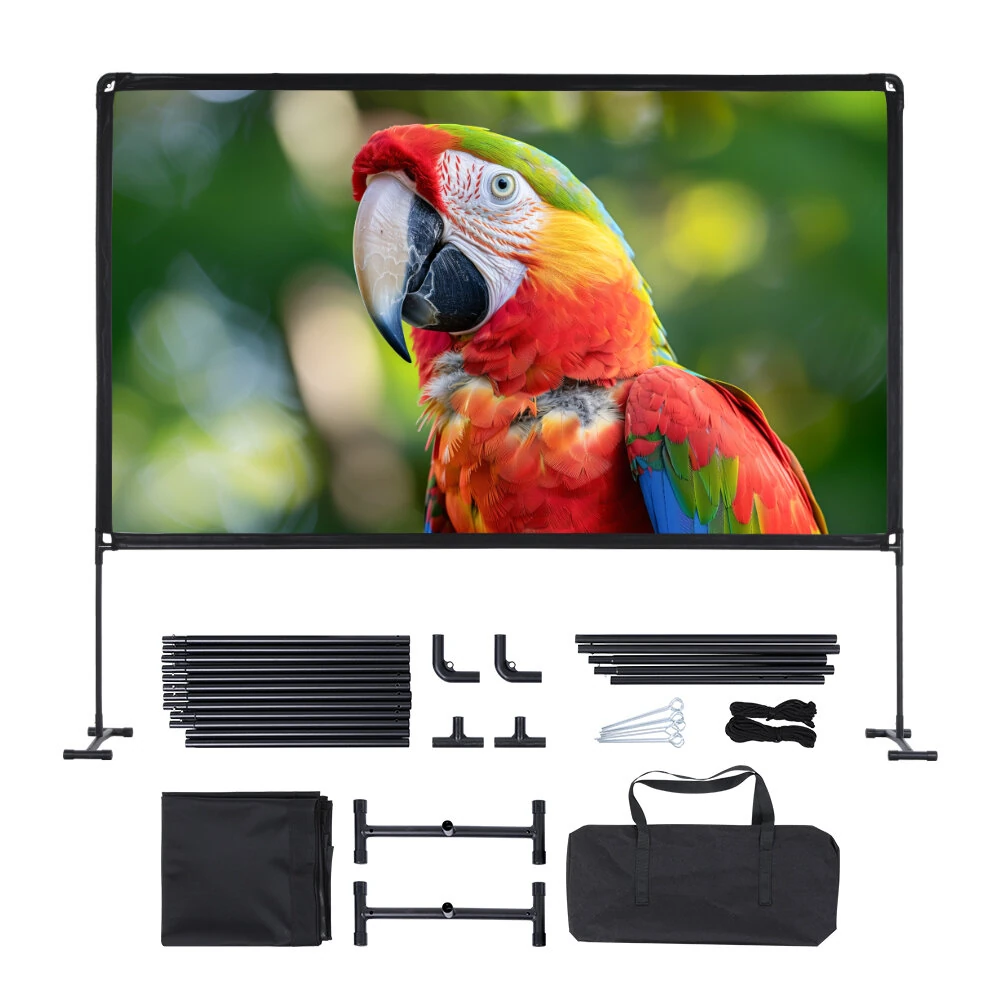 BlitzWolf® BW-VS9 80/100/120-Zoll Metallprojektor-Leinwand mit stabilem Halter 1.8Gain Antireflex Faltbar 4K 16:9 Highlight Film Außenbereich Heimkino BlitzWolf® BW-VS9 80/100/120-Zoll Metallprojektor-Leinwand mit stabilem Halter 1.8Gain Antireflex Faltbar 4K 16:9 Highlight Film Außenbereich Heimkino