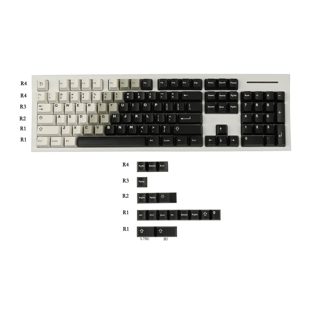 121 Tasten Bagua Double Shot Gradient Keycaps Set PBT Cherry Profil Key Caps für TKL 61 64 68 75 87 96 104 108 Keychron MX