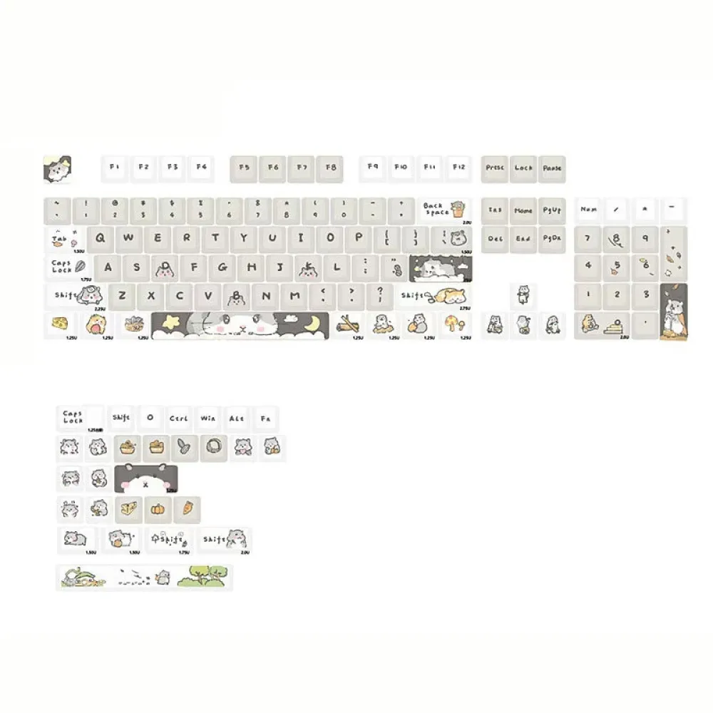 131/132/141 Tasten Maus PBT Keycap Set XDA/Cherry Profil Sublimation Custom Keycaps für 68/75/98/100 mechanische Tastaturen