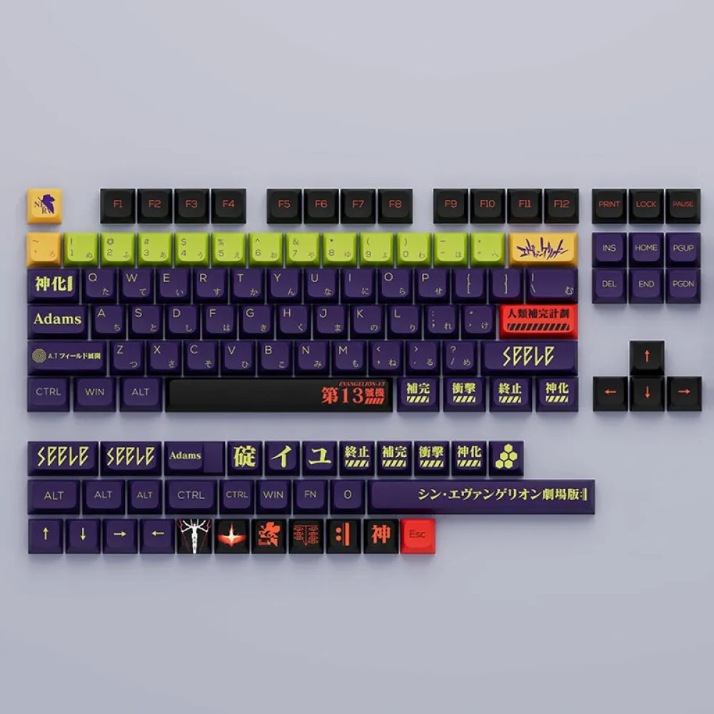 135 Tasten EVA13 Set Nr. 13 PBT Keycap XDA Profil Sublimation Japanische Custom Keycaps für mechanische Tastaturen