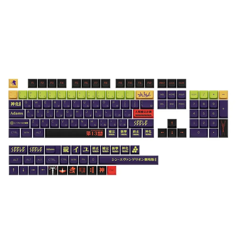 135 Tasten EVA13 Set Nr. 13 PBT Keycap XDA Profil Sublimation Japanische Custom Keycaps für mechanische Tastaturen