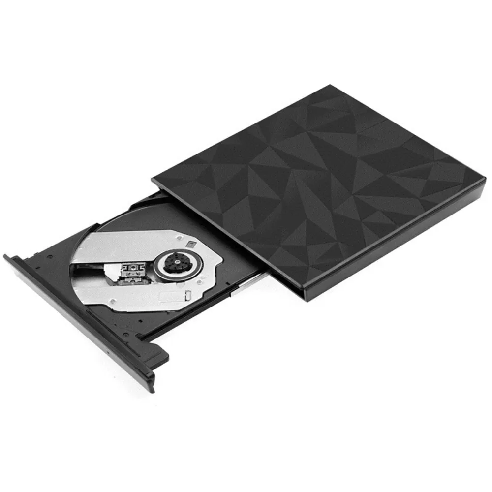 Mechzone Portable USB3.0 Type-C optische Laufwerke schwarzes Schubladen-Laufwerk  Externes DVD-RW Max.24X High-Speed-Datenübertragung für Win XP Win 7 Win 8 Win 10 Mac