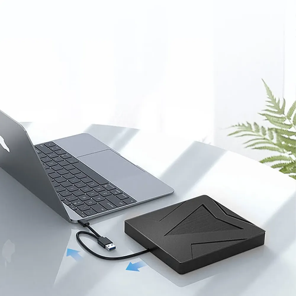 XD012 2-in-1 USB3.0 Type-C externes DVD RW PC CD-Schreiber treiberfrei schlanker tragbarer DVD-Player unterstützt CD DVD VCD-Disklesung für Laptop-PC DVD-Brenner