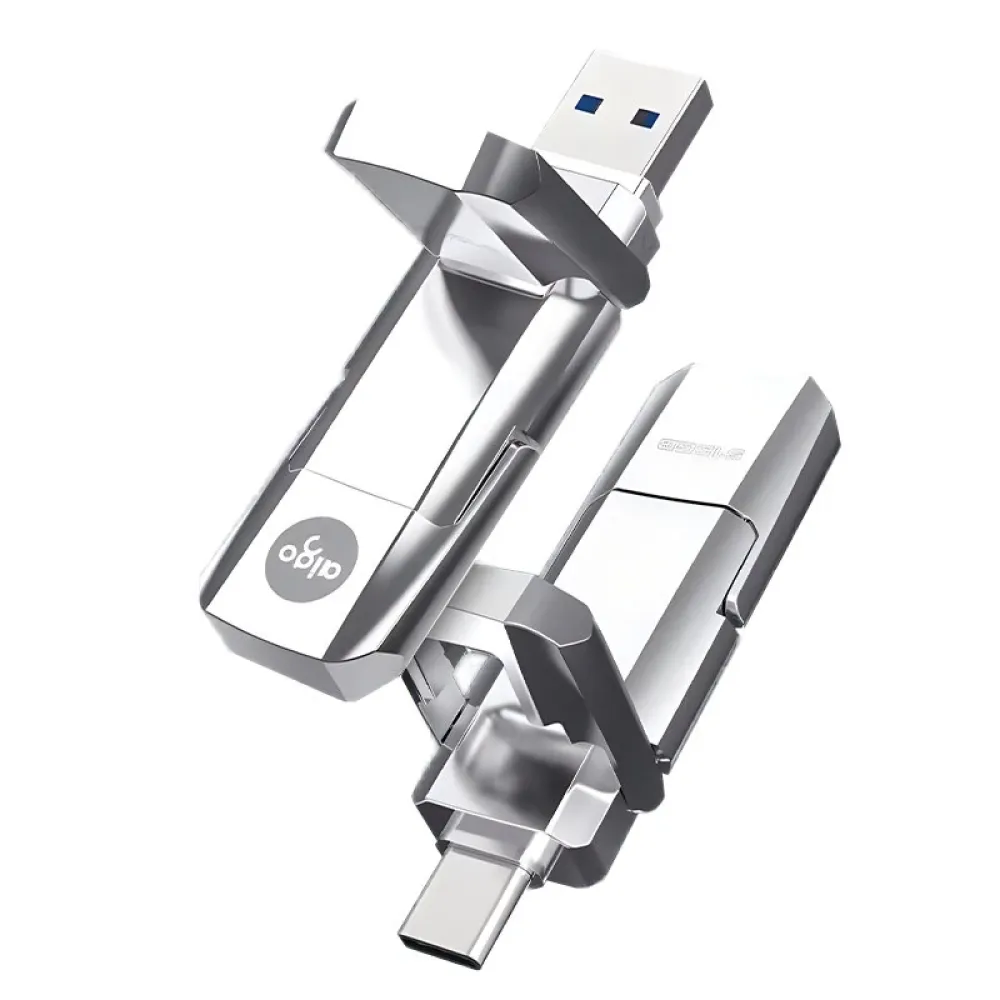 AIGO U393 Type-C & USB3.2 Flash-Laufwerk 128GB 256GB Hochgeschwindigkeits-Flash-Laufwerk mit solid-state USB3.2 Gen2 520MB/s für PC und Smartphone