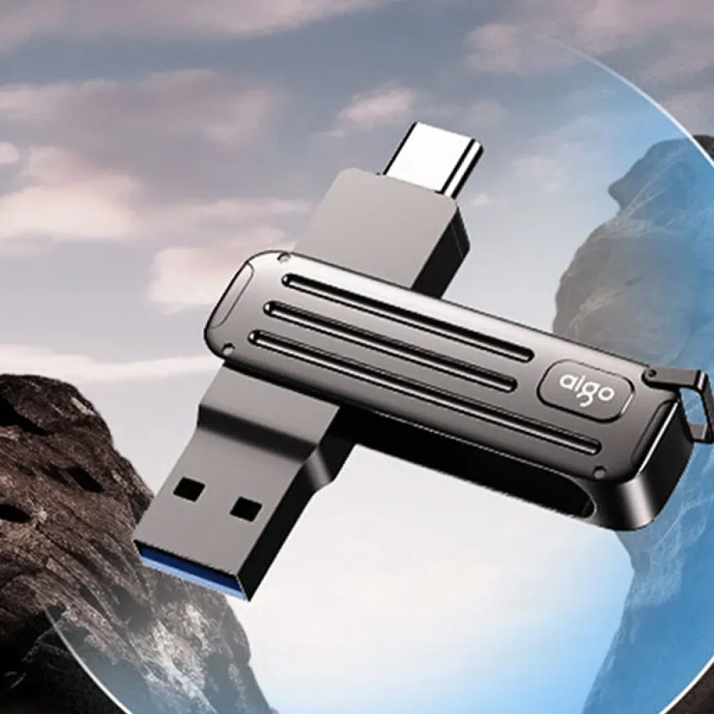 Aigo W381 USB3.2 Gen1 USB-Stick USB-A und Type-C 256GB 128GB 220MB/s Schnelle Geschwindigkeit Pendrive U Disk für Telefon Laptop Computer
