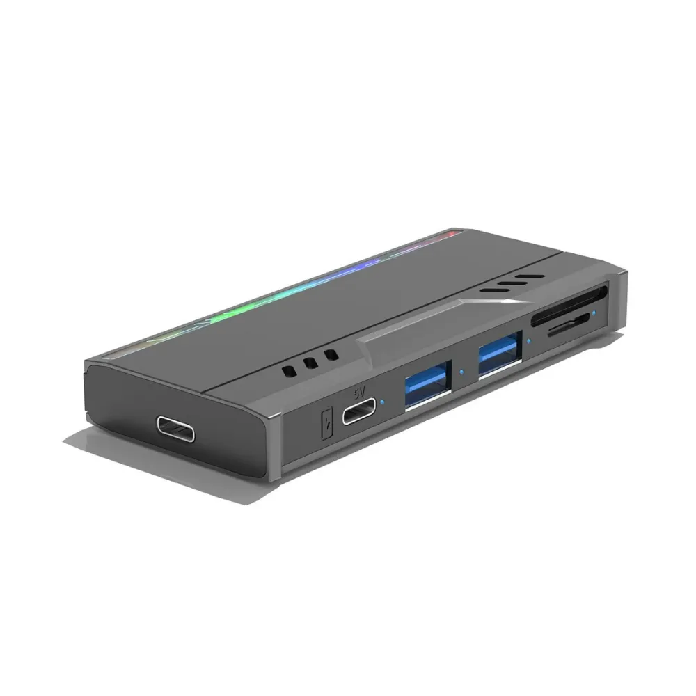 Bakeey S19 M.2 NVME/NGFF SSD Gehäuse für externe Festplatte mit 10Gbps und USB3.1 Type-C Hub, unterstützt eine Kapazität von 6TB für M.2 SSD 2230/2242/2260/2280