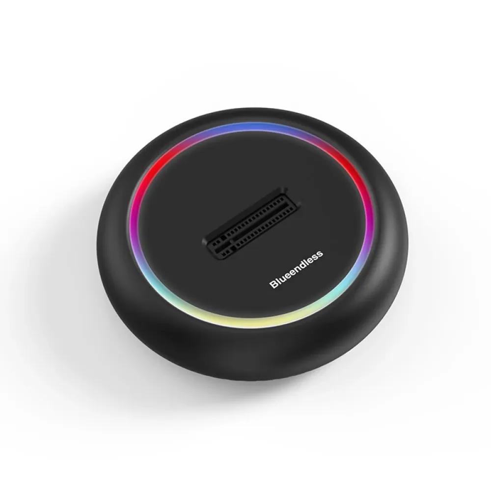 Blueendless RGB SSD Gehäuse Dual-Protokoll M.2 SSD Gehäuse USB3.1 NVME und M.2 NGFF Gehäuse für M-Key USB M2 SSD Dockingstation