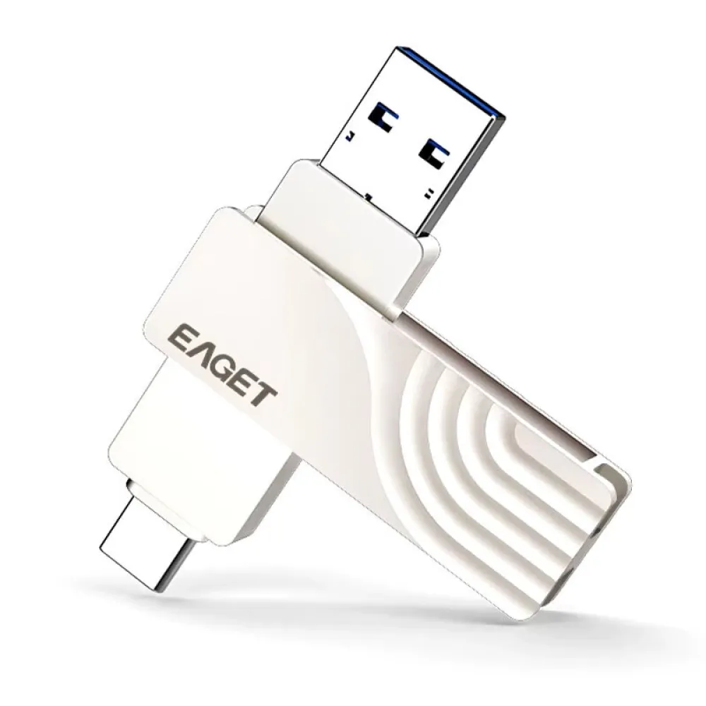 EAGET CF30 Type-C und USB-Flash-Laufwerk 512GB 256GB 128GB Type-C+USB3.0 Hochgeschwindigkeits-Mini-Flash-Laufwerk