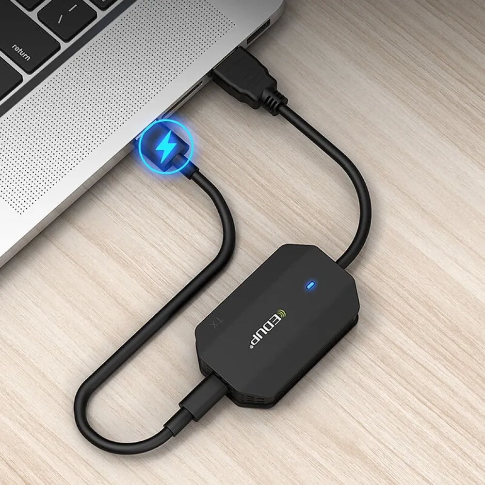 EDUP HDMI-kompatibles drahtloses Senderempfängerset 1080P Full HD-PC mit TV-Projektor Einfache Bildschirmerweiterung als Transceiver-Gerät