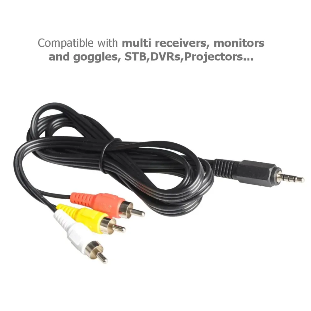 Eachine DC 3,5mm Klinkenstecker männlich 1 zu 3 Kopf RCA AV Eingabe Ausgabe Videokabel 1,5m Drahtadapter Kabel für Multi FPV Brille Monitor Empfänger DVR Projektor STB EV100 Eachine DC 3,5mm Klinkenstecker männlich 1 zu 3 Kopf RCA AV Eingabe Ausgabe Videokabel 1,5m Drahtadapter Kabel für Multi FPV Brille Monitor Empfänger DVR Projektor STB EV100