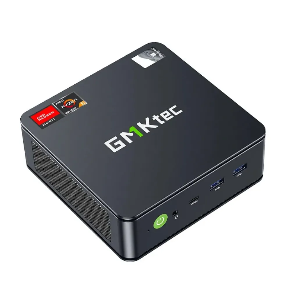 GMKtec M6 AMD Ryzen 5 6600H Mini PC Max 4.5GHz Windows 11 Pro WIFI 6E USBC 4.0 DDR5 Dual-SSD-Slot 4K Triple-Screen-Display Mini-Desktop-PC GMKtec M6 AMD Ryzen 5 6600H Mini PC Max 4.5GHz Windows 11 Pro WIFI 6E USBC 4.0 DDR5 Dual-SSD-Slot 4K Triple-Screen-Display Mini-Desktop-PC