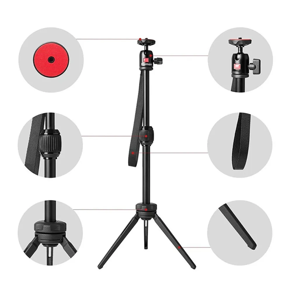 MT-10 Mini Aluminium Tischprojektorständer 2-teiliger Tischständer mit Gimbal-Kugelkopf für SLR DSLR-Kamera,Smartphone-Fotografie und Reise-Stativhalter MT-10 Mini Aluminium Tischprojektorständer 2-teiliger Tischständer mit Gimbal-Kugelkopf für SLR DSLR-Kamera,Smartphone-Fotografie und Reise-Stativhalter