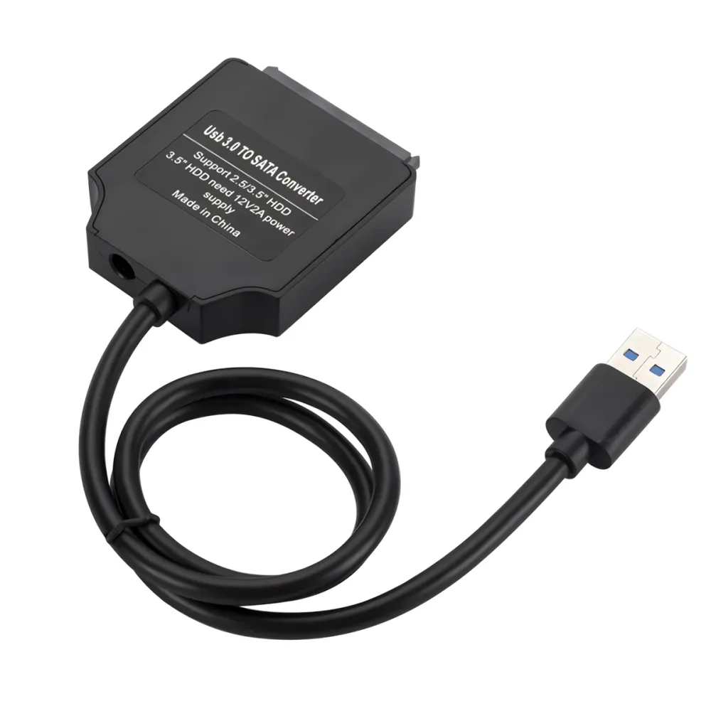 MnnWuu SSD HDD USB 3.0 zu SATA-Konverterkabel Festplattenkonverteradapter Unterst&uuml;tzung f&uuml;r 2,5 / 3,5" HDD SSD