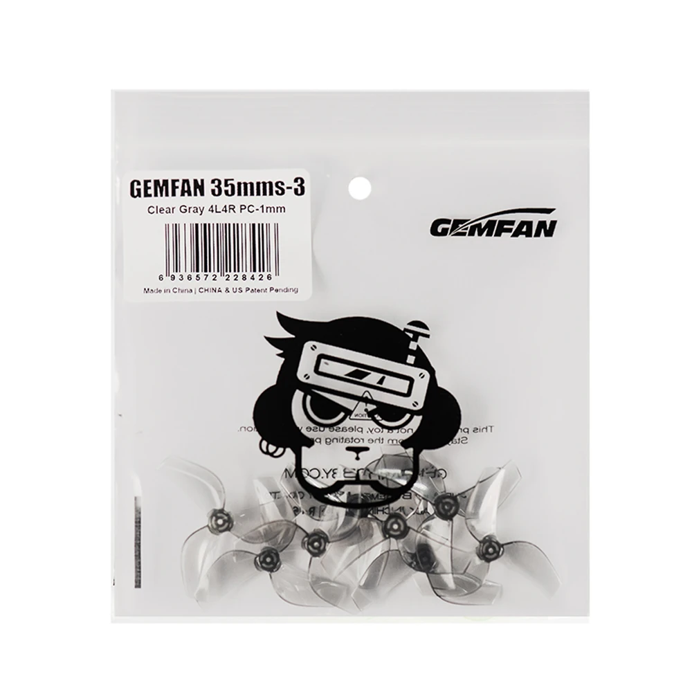 4 Paar GEMFAN 35 mm 3-Blatt 1 mm Loch PC Propeller für RC FPV Racing Drohne 4 Paar GEMFAN 35 mm 3-Blatt 1 mm Loch PC Propeller für RC FPV Racing Drohne