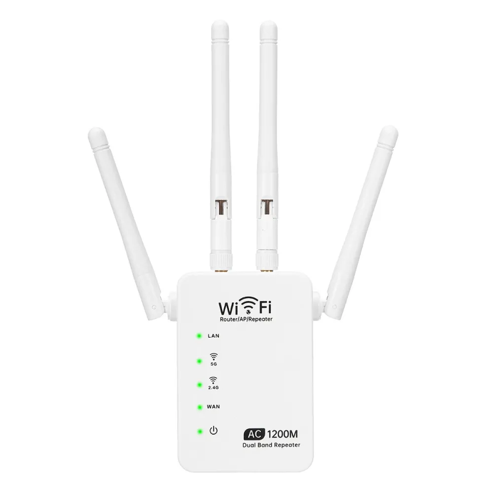 1200Mbps Repeater Wifi-Verstärker 5G / 2,4 GHz Gigabit Router Extender Booster Repeater WiFi-Verstärker-Signal für zu Hause und Büro