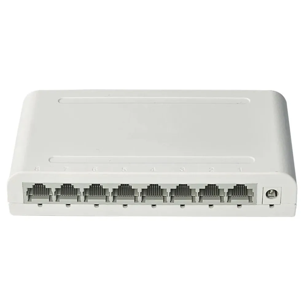 8-Port Gigabit Daten-Switch, Netzwerk-Hub für den Desktop, Ethernet-Splitter Plug and Play, geschirmte Ports, lüfterlos, leise und tragbar für den Einsatz zu Hause oder im Wohnheim