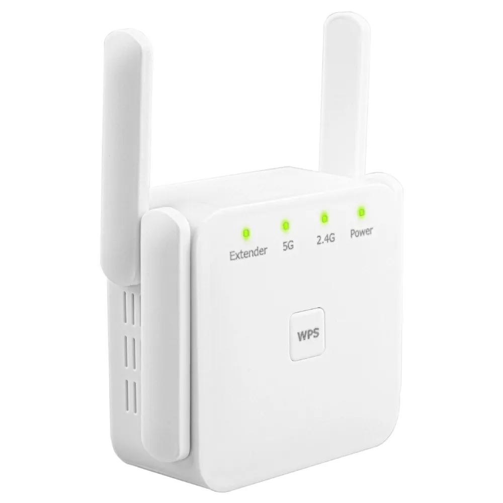 AC1200 Dual-Band WiFi-Repeater Wi-Fi Booster WiFi Extender Verstärker 2.4G/5GHz Wi-Fi-Signalverstärker mit 4 Antennen Langstreckenzugangspunkt