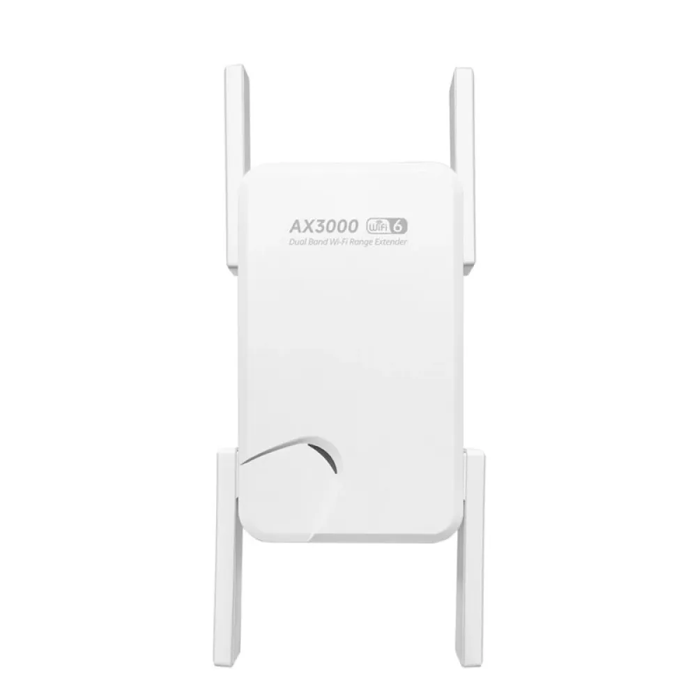 AX3000 WiFi6 W-LAN-Repeater Dualband 2.4G/5GHz 802.11AX Gigabit-Wi-Fi 6 Extender für die Erweiterung des Langstreckensignals mit vier Antennen