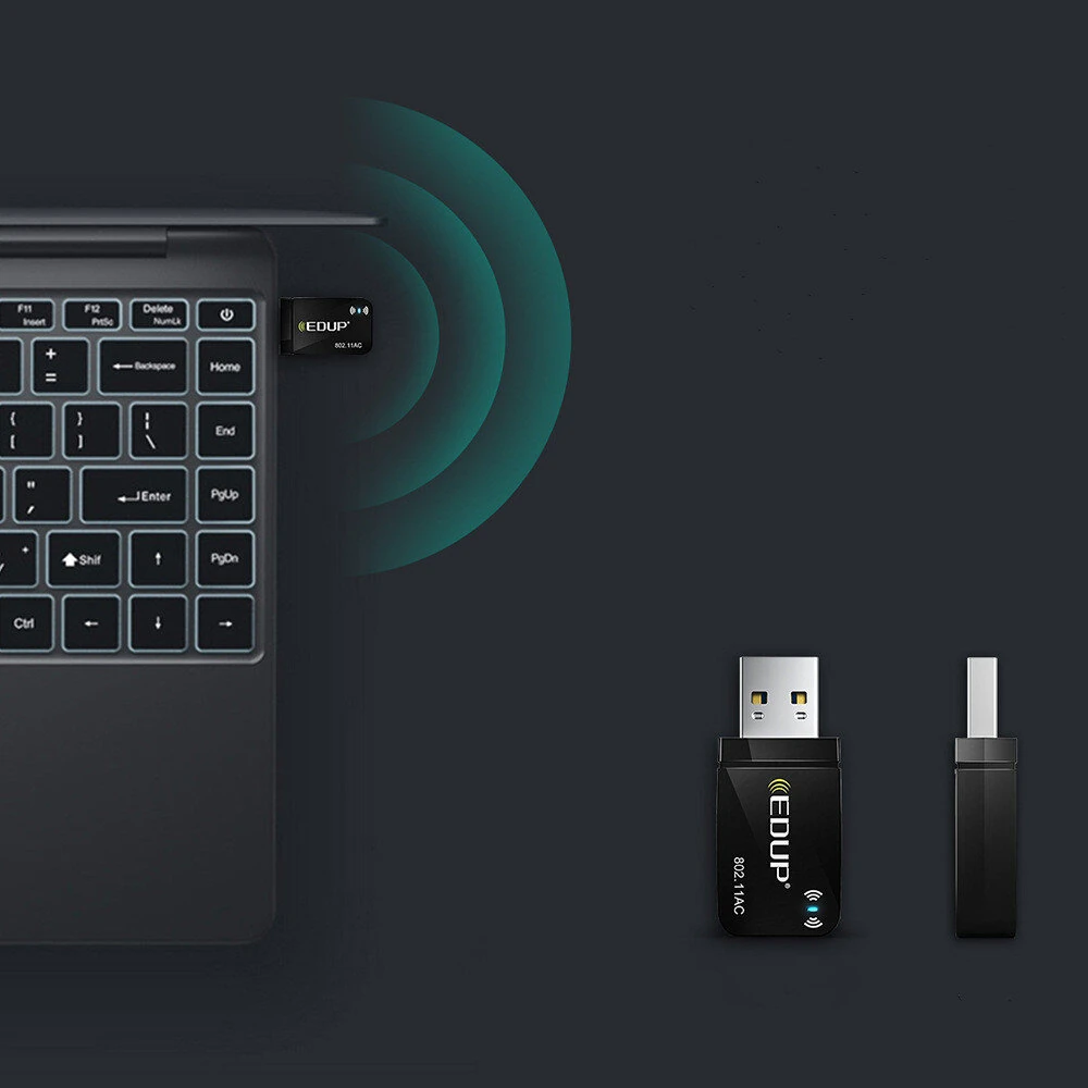 EDUP 1300Mbps USB3.0 Wifi-Adapter Netzwerkadapter 5.8Ghz 2.4Ghz Dualband-Wireless Win11 AC USB-Adapter für PC Desktop Laptop EDUP 1300Mbps USB3.0 Wifi-Adapter Netzwerkadapter 5.8Ghz 2.4Ghz Dualband-Wireless Win11 AC USB-Adapter für PC Desktop Laptop