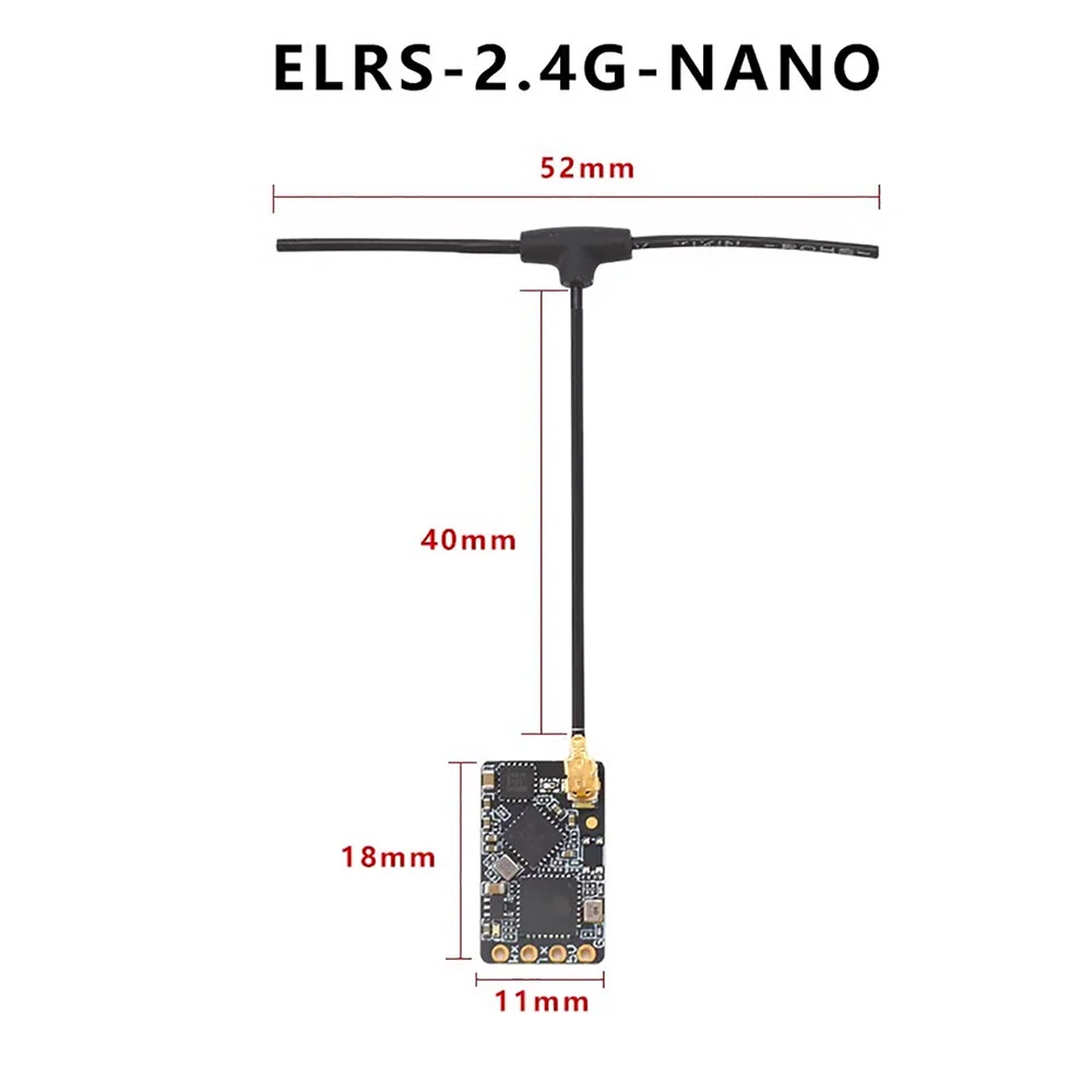 Nano-Empfänger Cooai ExpressLRS ELRS 2,4 GHz/915 MHz mit T-Antenne für den Jumper T-Pro Radiomaster TX16S Transmitter für FPV RC Racing Drone Airplane Zubehör Nano-Empfänger Cooai ExpressLRS ELRS 2,4 GHz/915 MHz mit T-Antenne für den Jumper T-Pro Radiomaster TX16S Transmitter für FPV RC Racing Drone Airplane Zubehör
