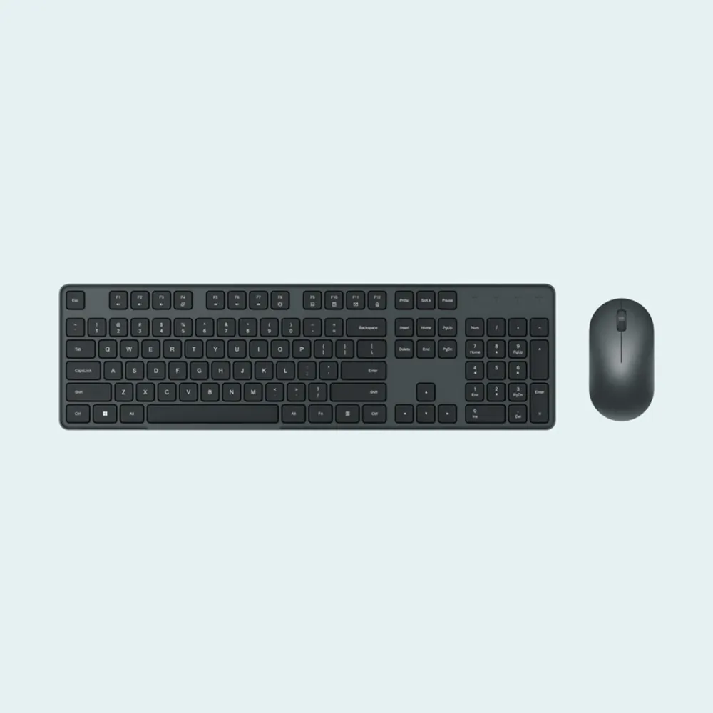 Xiaomi Wireless Tastatur und Maus Set 2 Black 2.4GHz 1000DPI Sensor 45g mit verbesserter Gestaltung und längerer Akkulaufzeit