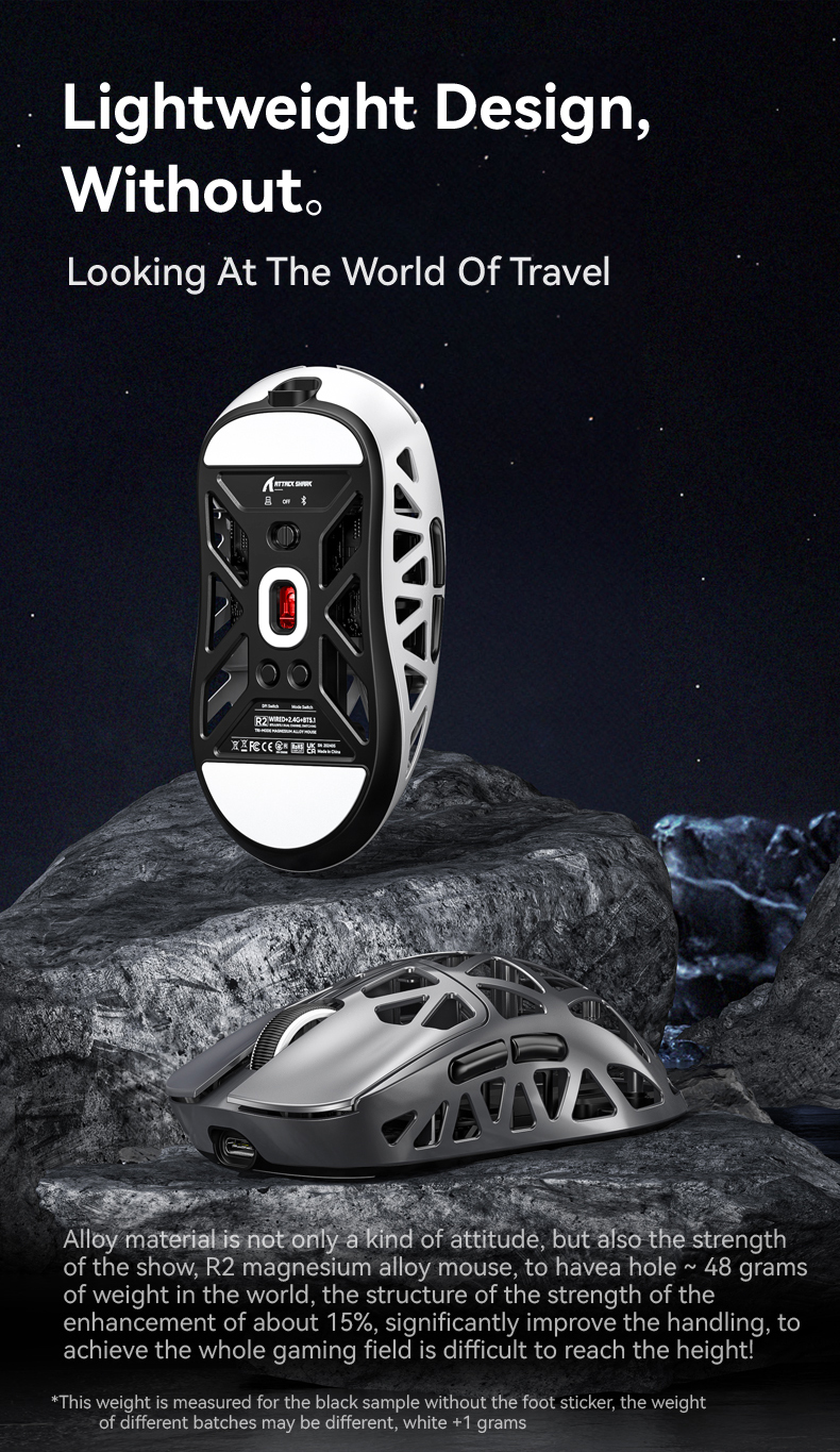 Attack-Shark-R3-Tri-Mode-Gaming-Mouse-Hohles-Design-PAW3395-26000DPI-24G-WirelessBT52Verkabelt-E-Spo-2020636-5