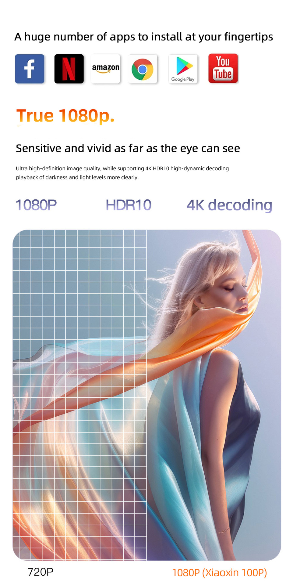 EU-Direct-Lenovo-100P-Projektor-1300-ANSI-Lumen-HDR10-232GB-Android-TV-Intelligente-Fokus--Keystone--2024105-5