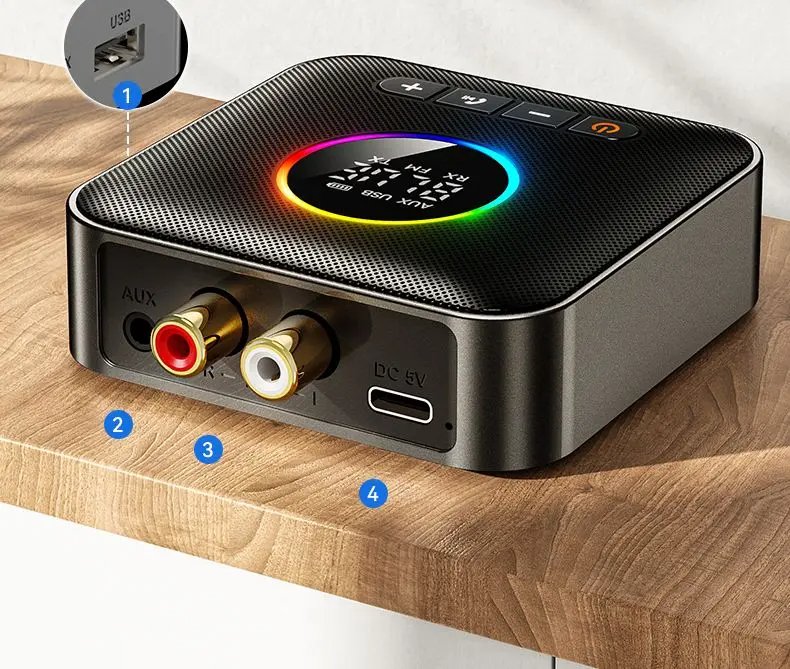 M10-1-zu-2-Bluetooth-54-Audio-Empfaumlnger-FM-Modulator-Transmitter-mit-RGB-Licht-Freisprechfunktion-2013136-13