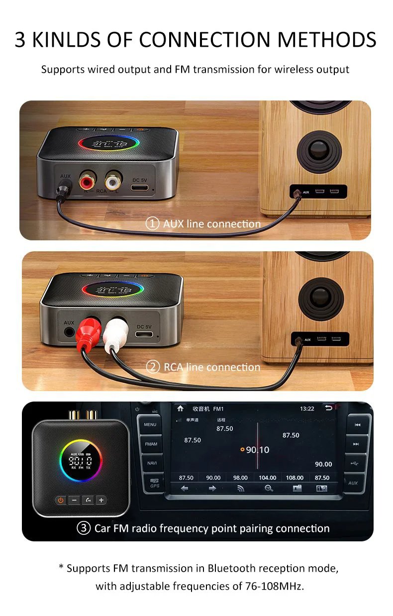 M10-1-zu-2-Bluetooth-54-Audio-Empfaumlnger-FM-Modulator-Transmitter-mit-RGB-Licht-Freisprechfunktion-2013136-16