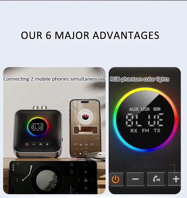 M10-1-zu-2-Bluetooth-54-Audio-Empfaumlnger-FM-Modulator-Transmitter-mit-RGB-Licht-Freisprechfunktion-2013136-3