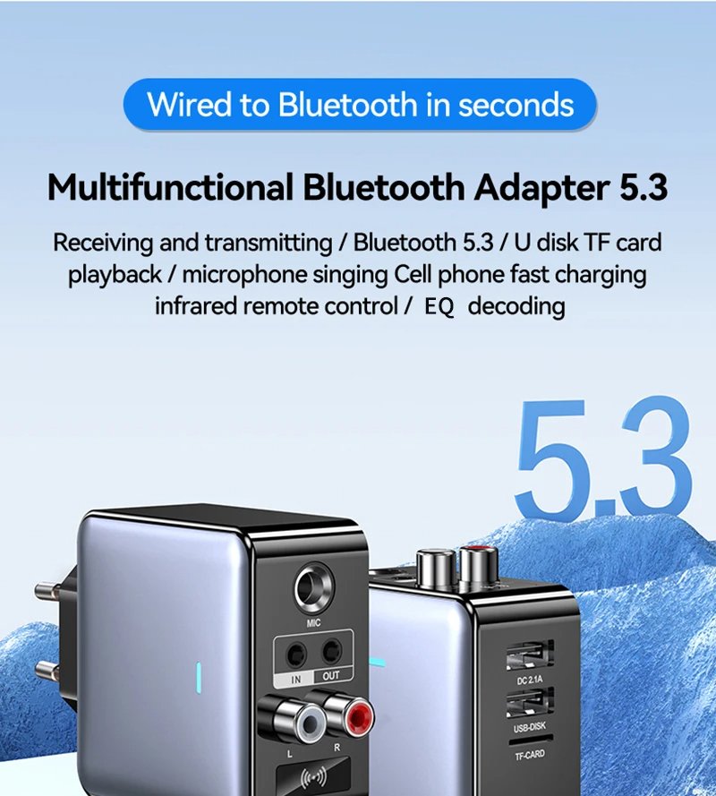 OMS-H6-Bluetooth-53-Audio-Transmitter-Empfaumlnger-35mm-AUXRCAU-DiskTFUSB65mm-MIC-Karaoke-HIFI-Stere-2003495-1