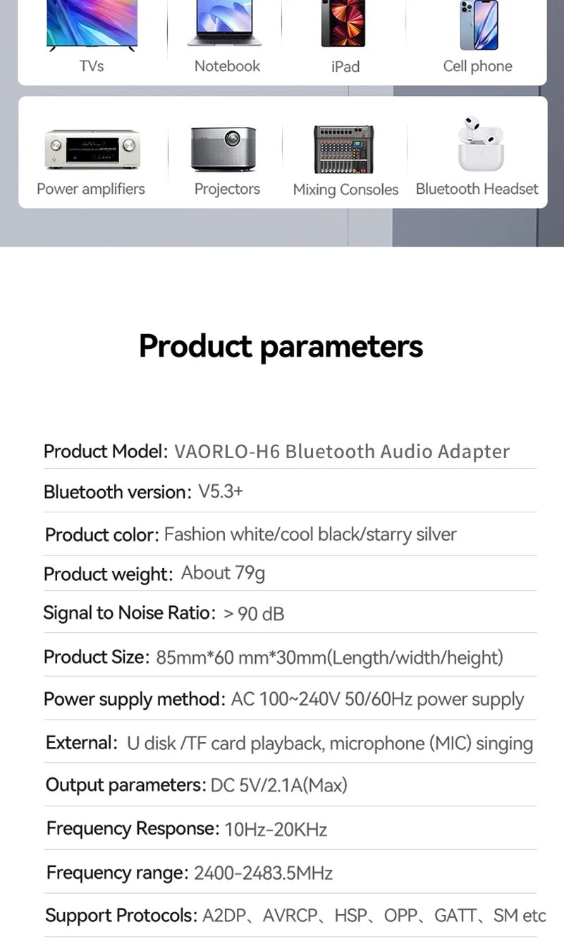 OMS-H6-Bluetooth-53-Audio-Transmitter-Empfaumlnger-35mm-AUXRCAU-DiskTFUSB65mm-MIC-Karaoke-HIFI-Stere-2003495-21