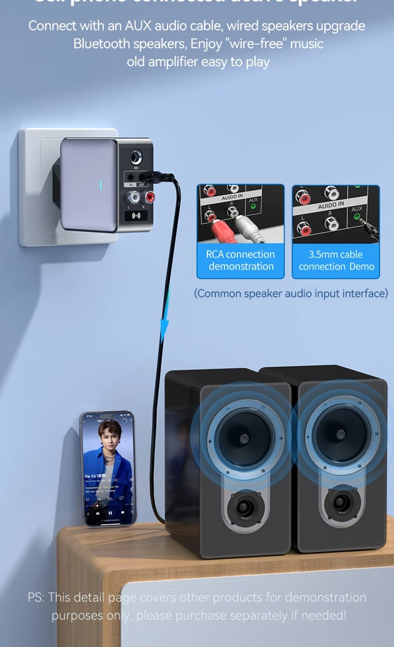 OMS-H6-Bluetooth-53-Audio-Transmitter-Empfaumlnger-35mm-AUXRCAU-DiskTFUSB65mm-MIC-Karaoke-HIFI-Stere-2003495-7
