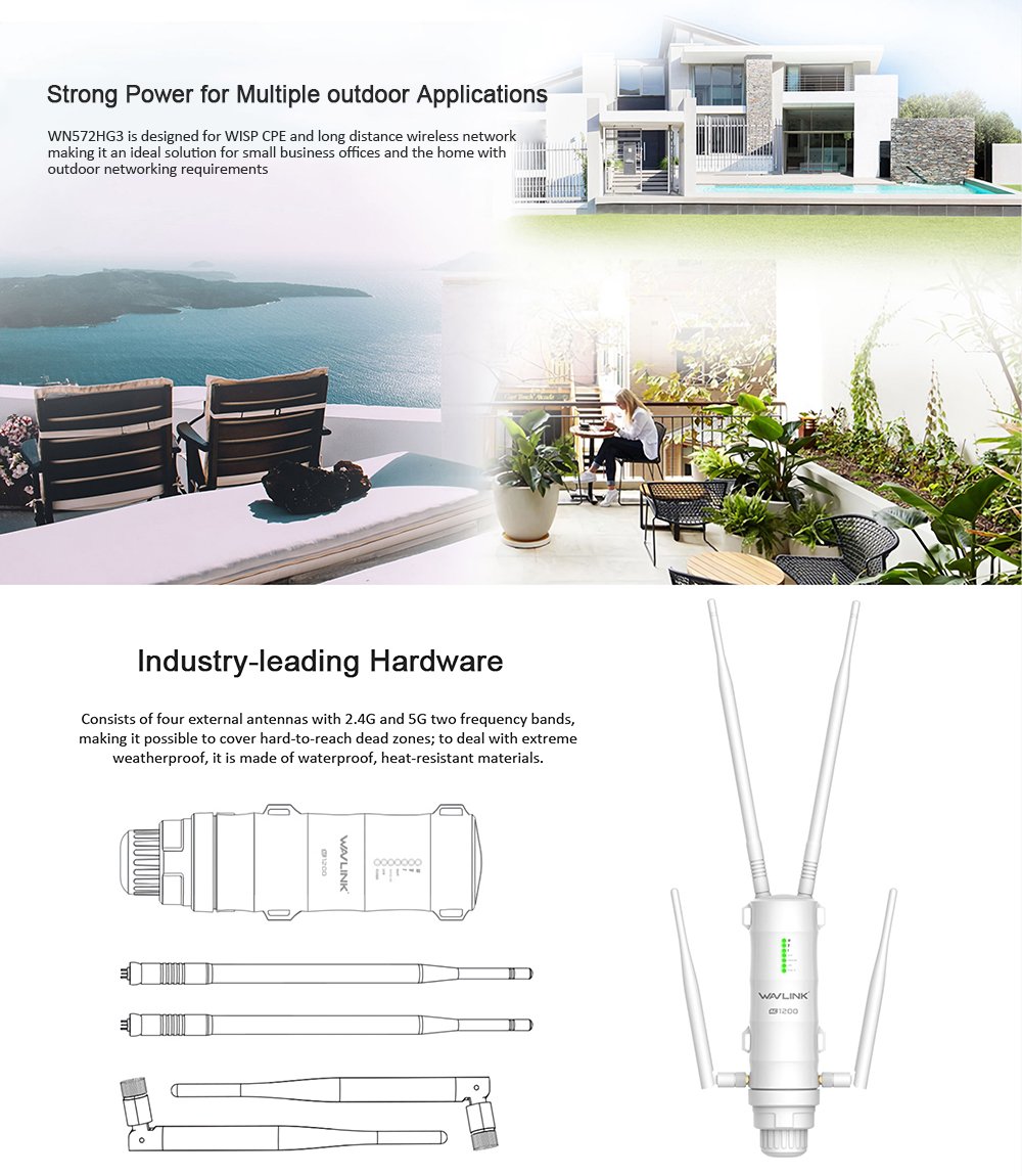 Wavlink-AERIAL-HD4-AC1200-Outdoor-Router-Dualband-Hochleistungs-Wireless-APReichweitenverlaumlngerer-2021503-5