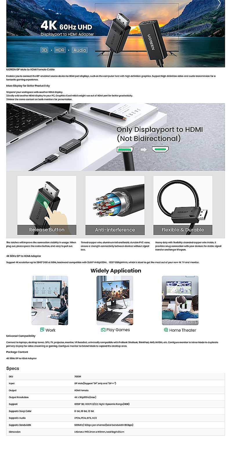 UGREEN-MM137-DP-auf-HDMI-Adapter-4K-60Hz-fuumlr-Laptop-Desktop-TV-und-Projektor-1988192-1