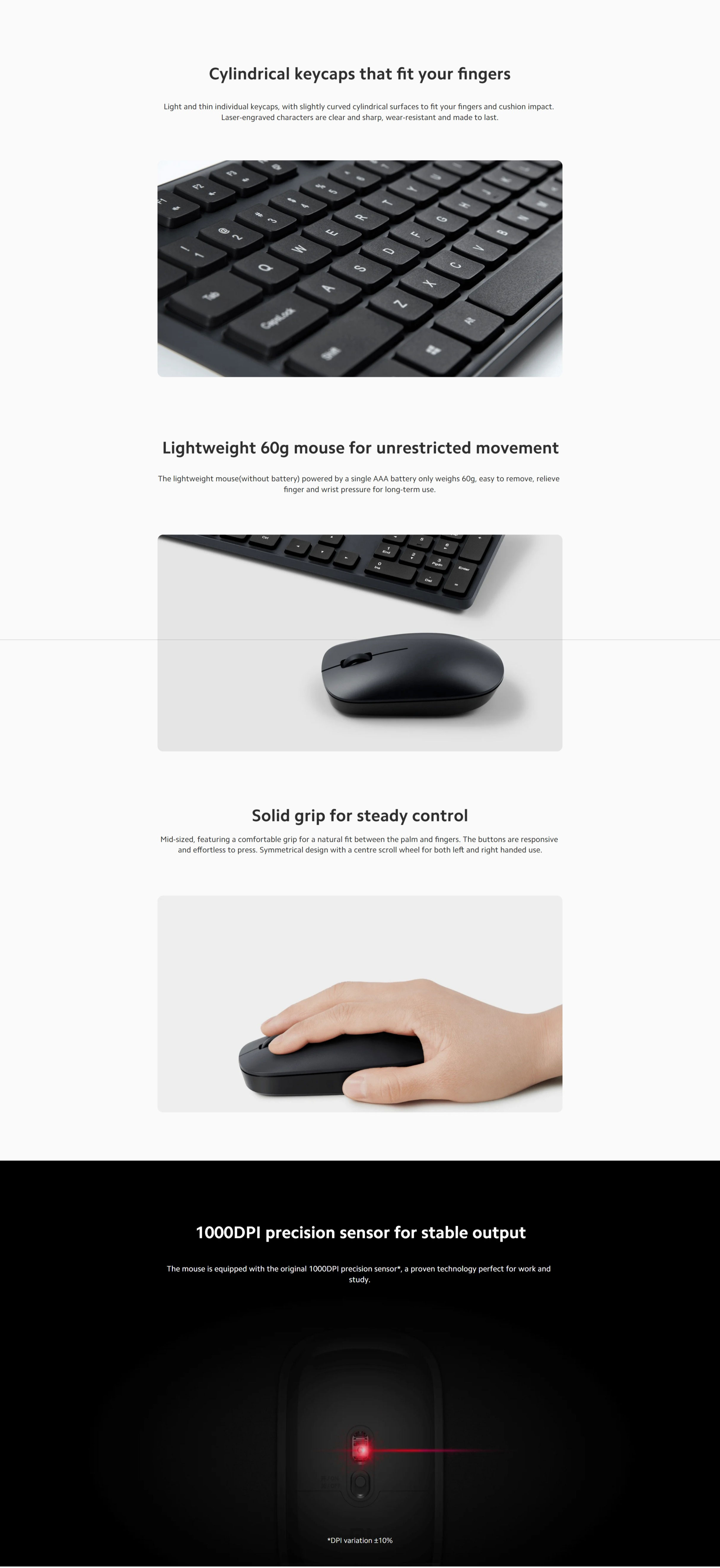 Xiaomi-Wireless-Tastatur-und-Maus-Set-2-Black-24GHz-1000DPI-Sensor-45g-mit-verbesserter-Gestaltung-u-2024119-2
